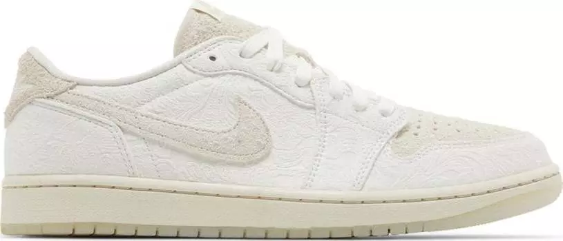Кроссовки Chris Paul x Air Jordan 1 Retro Low OG 'Give Them Flowers', кремовый