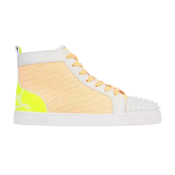 Кроссовки Christian Louboutin Fun Lou Spikes Flat High 'White Yellow', белый