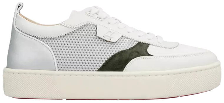 Кроссовки Christian Louboutin Happyrui Flat 'White Green', белый