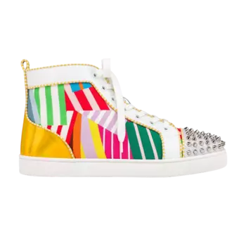 Кроссовки Christian Louboutin Lou Spikes Orlato Flat, разноцветный