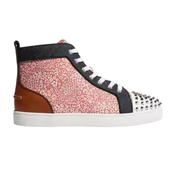 Кроссовки Christian Louboutin Louis Flat Calf Spikes High Floral, разноцветный