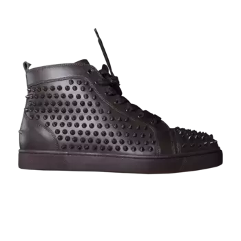 Кроссовки Christian Louboutin Louis Flat Calf Spikes Cramoisi, коричневый