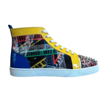 Кроссовки Christian Louboutin Louis Flat Calf Spikes 'Multi Pattern', разноцветный
