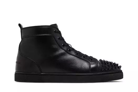 Кроссовки Christian Louboutin Louis Flat Calf Spikes 'Black', черный