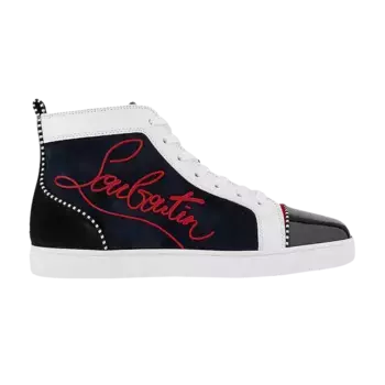 Кроссовки Christian Louboutin Louis Flat High Logo Print - Version Multi, синий