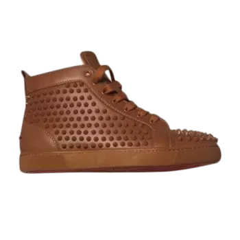 Кроссовки Christian Louboutin Louis Flat Spikes 'Ecureuil', коричневый