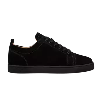 Кроссовки Christian Louboutin Louis Junior Flat Black Suede, черный