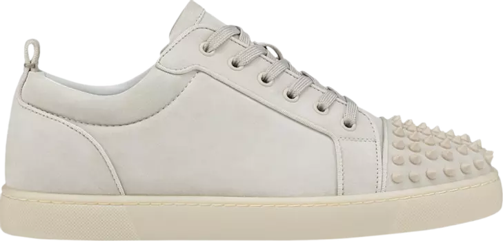 Кроссовки Christian Louboutin Louis Junior Spikes 'Albatre', кремовый