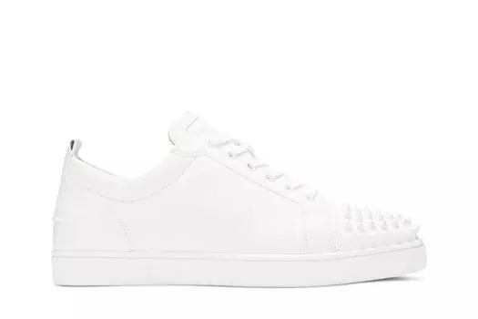Кроссовки Christian Louboutin Louis Junior Spikes Flat Calf 'White', белый