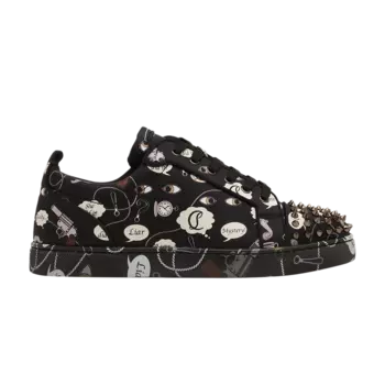 Кроссовки Christian Louboutin Louis Junior Spikes Orlato Flat, черный