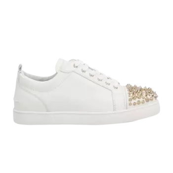 Кроссовки Christian Louboutin Louis Junior Spikes 'White Gold Spikes', белый