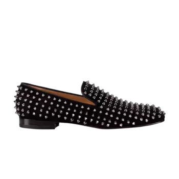 Кроссовки Christian Louboutin Rollerboy Spikes Flat Veau Velours 'Black Dark Gun', черный