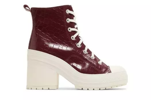 Кроссовки Chuck 70 De Luxe Heel High 'Embossed Crocodile - Cabernet', красный