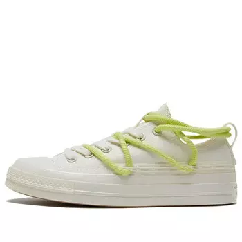 Кроссовки chuck 70 double laces ' white green' Converse, белый