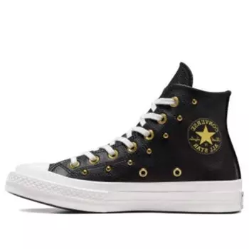 Кроссовки chuck 70 hi 'black white gold metallic' Converse, черный