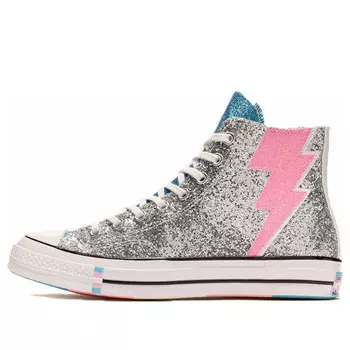 Кроссовки chuck 70 hi 'pride shimmering silver' Converse, розовый