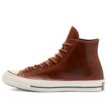 Кроссовки chuck 70 high 'color leather - clove brown' Converse, коричневый