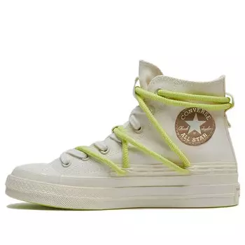 Кроссовки chuck 70 high double laces 'white green' Converse, белый