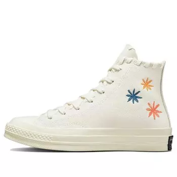 Кроссовки chuck 70 high 'embroidered floral - egret' Converse, белый