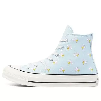 Кроссовки chuck 70 high 'embroidered floral print - chambray blue' Converse, синий