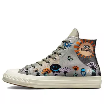 Кроссовки chuck 70 high 'floral' Converse, зеленый