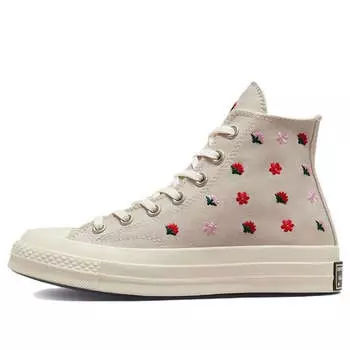 Кроссовки chuck 70 high 'floral embroidery' Converse, белый