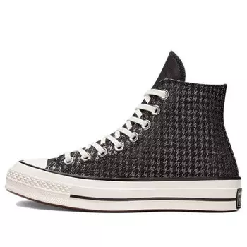 Кроссовки chuck 70 high 'houndstooth shine - black' Converse, черный