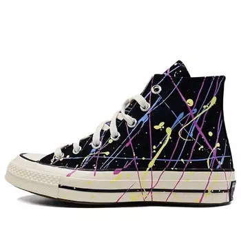 Кроссовки chuck 70 high 'paint splatter - black' Converse, черный