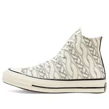 Кроссовки chuck 70 high 'runway cable - egret black' Converse, белый
