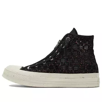 Кроссовки chuck 70 high 'speckled black crochet' Converse, черный