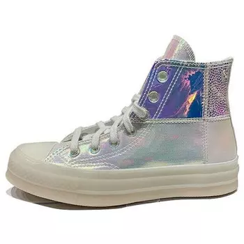 Кроссовки chuck 70 high 'summer glow - white iridescent' Converse, белый