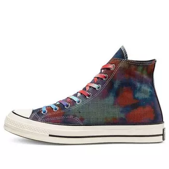 Кроссовки chuck 70 high 'tie dye plaid' Converse, черный
