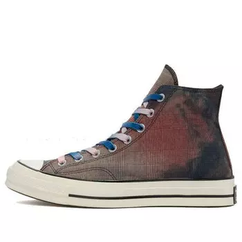 Кроссовки chuck 70 high 'tie dye plaid' Converse, коричневый