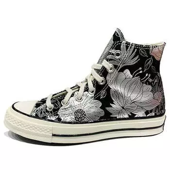 Кроссовки chuck 70 high 'vintage floral - black silver' Converse, черный