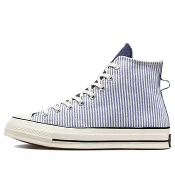Кроссовки chuck 70 high 'washed indigo hickory stripes' Converse, синий
