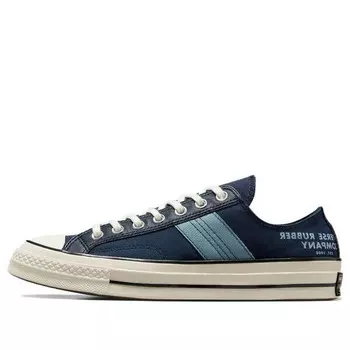Кроссовки chuck 70 leather overlay low ' rubber company' Converse, синий