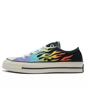 Кроссовки chuck 70 low 'archive print - flames' Converse, черный