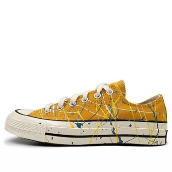 Кроссовки chuck 70 low 'paint splatter - sunflower gold' Converse, желтый