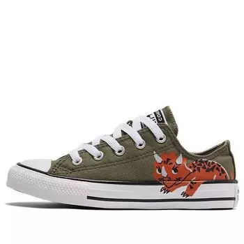 Кроссовки chuck taylor all star beige green Converse, зеленый