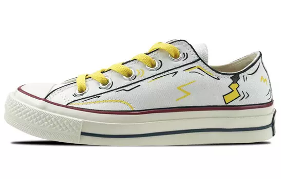 Кроссовки Chuck Taylor All Star Canvas унисекс с низким верхом белого/желтого цвета Converse