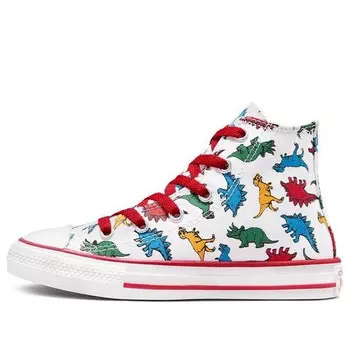 Кроссовки chuck taylor all star dinosaurs high top 'white red' Converse, белый