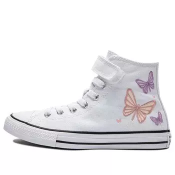 Кроссовки chuck taylor all star easy-on butterflies 'white pink phase grape fizz' Converse, белый