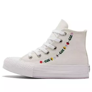 Кроссовки chuck taylor all star eva lift platform high 'floral embroidery' Converse, белый