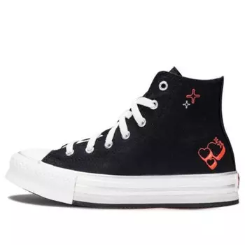 Кроссовки chuck taylor all star eva lift platform y2k heart high top 'black' Converse, черный
