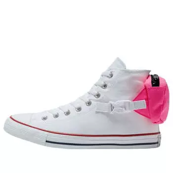 Кроссовки chuck taylor all star high 'buckle up - neo pink' Converse, белый
