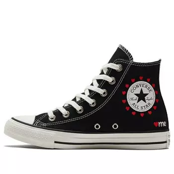 Кроссовки chuck taylor all star high 'embroidered hearts - black' Converse, черный