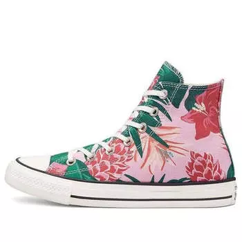 Кроссовки chuck taylor all star high 'jungle scene - pink floral print' Converse, красный