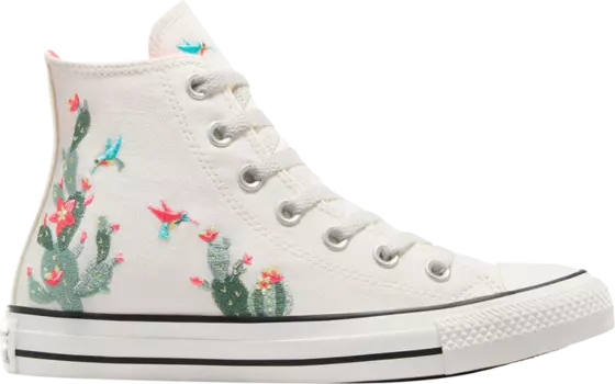 Кроссовки Chuck Taylor All Star High 'Succulent Embroidery', кремовый