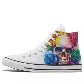 Кроссовки chuck taylor all star high top skull and roses 'white' Converse, белый