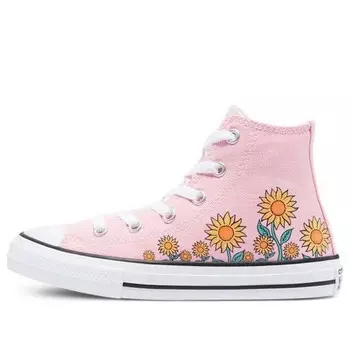 Кроссовки chuck taylor all star high top 'pink yellow' Converse, розовый